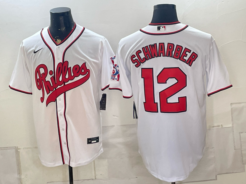 Men 2026 Philadelphia Phillies #12 Schwarber white Game Nike MLB Jerseys 0823001->philadelphia phillies->MLB Jersey
